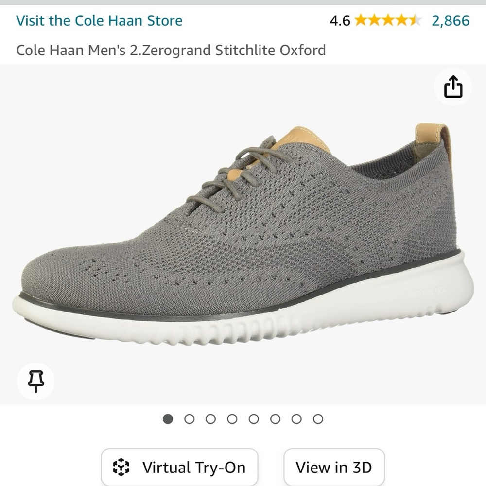 Cole Haan Men's 2.Zerogrand Stitchlite Oxford size 11.5